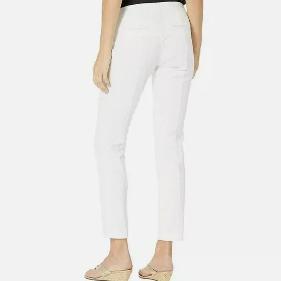 Lilly Pulitzer Kelly Textured Ankle Length Skinny Pants Resort White - Picture 4 of 13